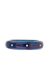 Mark Davis 18k Yellow Gold White Topaz Blue Bakelite Bangle In Blue