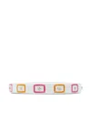 Mark Davis 18k Yellow Gold White Topaz Geometric Bangle In Pattern