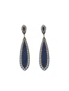 Mark Davis Bakelite Drop Earrings In Blue