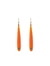 Mark Davis Citrine Bakelite Earrings In Orange