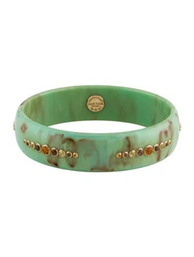 Pre-owned Mark Davis Citrine, Peridot, & Smoky Quartz Bakelite Jane Bangle, 8" In Multi