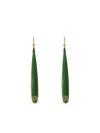 Mark Davis Peridot Bakelite Drop Earrings In Green