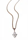Mark Edge Jewelry Women's Vintage Crystal Necklace In Bronze Chain In Multi