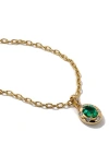 Mark Henry Aurum Oval 18k Gold Emerald Pendant Necklace In Gold
