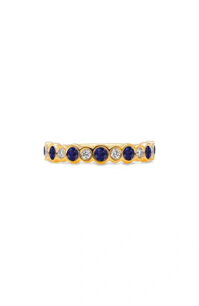 Mark Henry Bubbly Diamond & Sapphire Ring In Blue