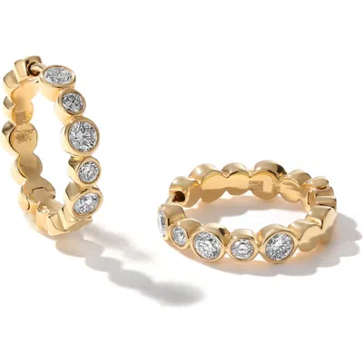 Mark Henry Bubbly Diamond Mini Hoop Earrings In Gold