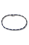 Mark Henry Gemstone & Diamond Tennis Bracelet In Blue