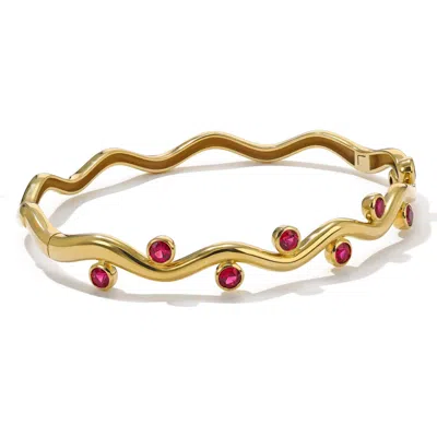 Mark Henry Riva Crest Bangle In Gold