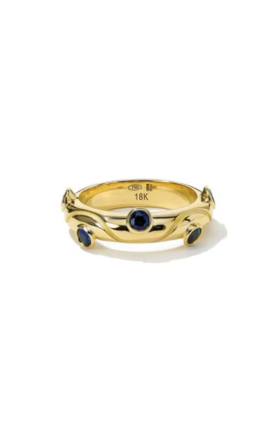 Mark Henry Riva Crest Ring In Blue