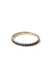 Mark Henry Thread Sapphire Ring In Black