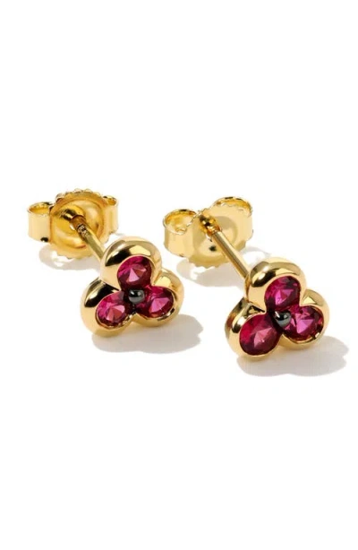 Mark Henry Trinity Stud Earrings In Gold