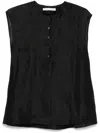 Mark Kenly Domino Tan Cocoon Blouse In Schwarz
