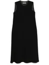 Mark Kenly Domino Tan Crepe Maxi Dress In Black