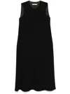 Mark Kenly Domino Tan Crepe Maxi Dress In Black