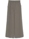 Mark Kenly Domino Tan Crepe Trousers In Green