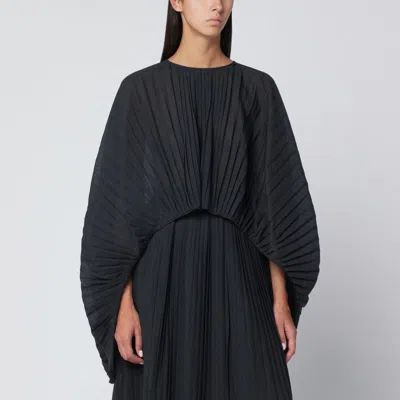 Mark Kenly Domino Tan Mkdt Studio Gray Anthea-atelier Pleated Cape In Black