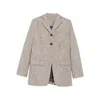Mark Kenly Domino Tan Notched-pocket Jacket In Gray