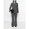 Mark Kenly Domino Tan Button-fly Trousers In Gray