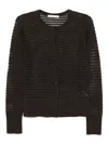 Mark Kenly Domino Tan Kessy Merino Cardigan In Brown