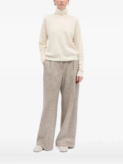 Mark Kenly Domino Tan Krystal Cashmere Sweater In Gray