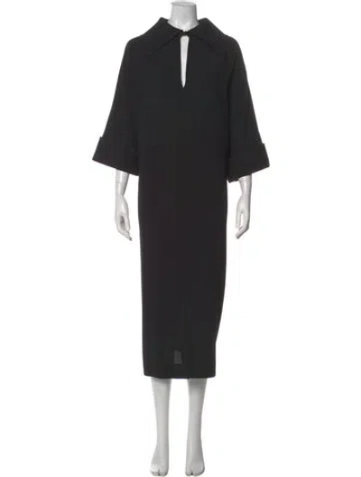 Pre-owned Mark Kenly Domino Tan Long Dress In Black