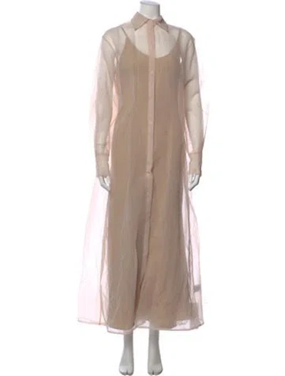 Pre-owned Mark Kenly Domino Tan Long Dress W/ Tags In Neutral