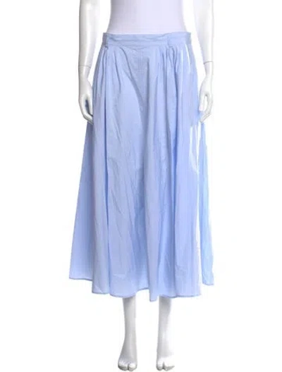 Pre-owned Mark Kenly Domino Tan Long Skirt In Blue