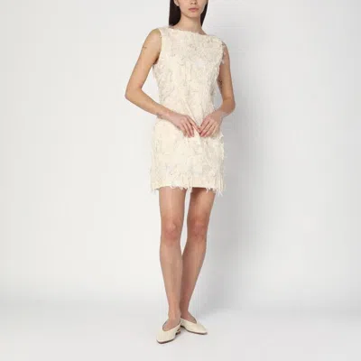 MARK KENLY DOMINO TAN MKDT STUDIO  ATELIER DASHAN CREAM-COLORED DRESS
