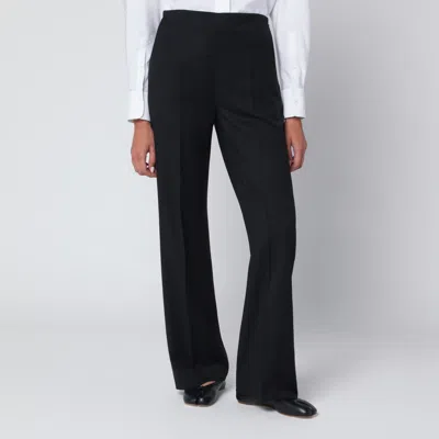 Mark Kenly Domino Tan Mkdt Studio Black Priska Trousers In Wool In Blue