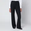Mark Kenly Domino Tan Black Priska Trousers In Wool In Black