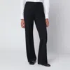 Mark Kenly Domino Tan Mkdt Studio Black Priska Trousers In Wool In Blue