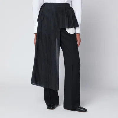 MARK KENLY DOMINO TAN MKDT STUDIO GRAY AVERY-ATELIER PLEATED HALF-SKIRT