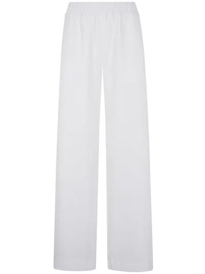 Mark Kenly Domino Tan Mkdt Studio "palmira" Crepe Georgette Trousers In White