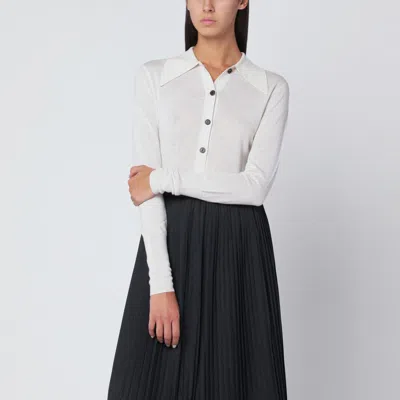 Mark Kenly Domino Tan Stone-coloured Kassy Cardigan In Wool In White