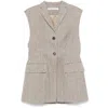 Mark Kenly Domino Tan Notched-lapels Vest