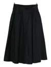 Mark Kenly Domino Tan Panelled Skirt In Black