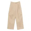 Mark Kenly Domino Tan Pleated Trousers In Brown