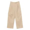 Mark Kenly Domino Tan Pleated Trousers In Neutral