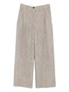 Mark Kenly Domino Tan Pleated Tweed Pants In Brown