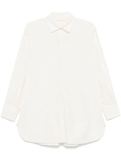 Mark Kenly Domino Tan Poplin Shirt In White