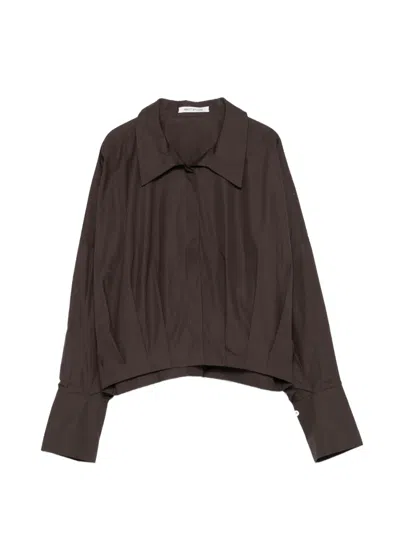 Mark Kenly Domino Tan Saina Collared Shirt In Brown