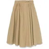 Mark Kenly Domino Tan Pleated Maxi Skirt In Beige