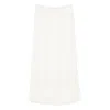 Mark Kenly Domino Tan Pleated Midi Skirt In White