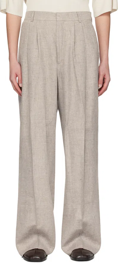 Mark Kenly Domino Tan Studio Brown Philip Trousers In Brown Melange