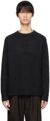 Mark Kenly Domino Tan Studio Gray Kaleb Sweater In Dark Grey
