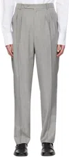 Mark Kenly Domino Tan Studio Gray Pepe Trousers In Grey Melange