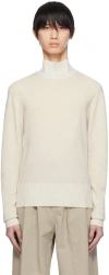 Mark Kenly Domino Tan Studio Off-white Kristopher Turtleneck In Bone
