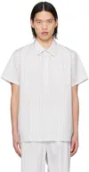 Mark Kenly Domino Tan Studio White Sidney Shirt In Grey/white