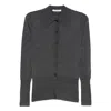 Mark Kenly Domino Tan Button-front Collared Cardigan In Black