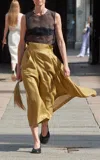 Mark Kenly Domino Tan Tove Atelier Silk Organza Top In Black